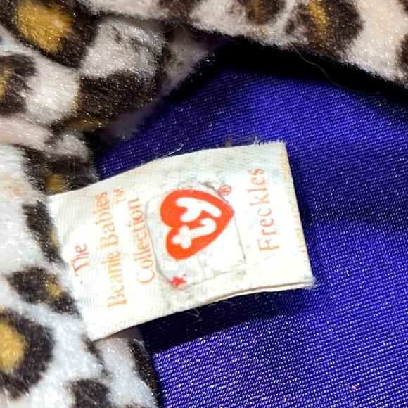 ๐ TY Cheezer the Mouse 2000 Beanie Baby & Freckles the Leopard 1996 with Error - Picture 9 of 13